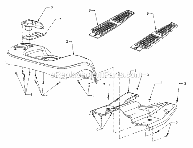 Fender And Running Board Diagram and Parts List for GT3235 14A-692-710 Cub Cadet Lawn Tractor